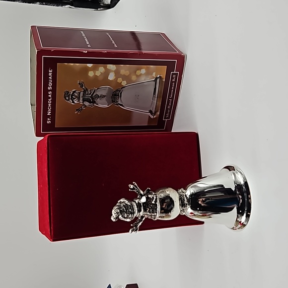 Silver plated snowman bell - Picture 4 of 5